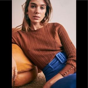 Sezane Ornella Jumper Hazelnut Sz34